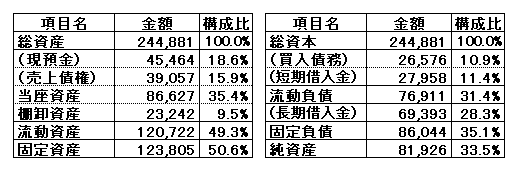 H22(2010)優良除く黒字企業BS